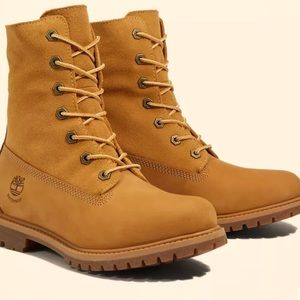 WOMENS TIMBERLAND AUTHENTIC ROLL TOP WATERPROOF BOOTS - NUBUCK